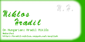 miklos hradil business card